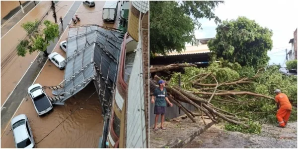 Chuva com rajadas de ventos causa transtornos e prejuízos em Itaperuna