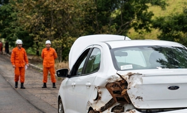 Veículo tomba na BR-356 entre Italva e Itaperuna na tarde de domingo